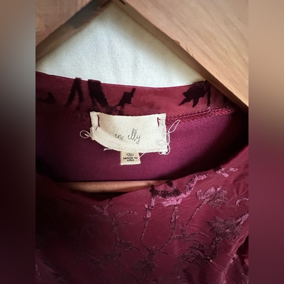 Anthropologie En Elly Doria Burnout Velvet Top - Picture 7 of 10